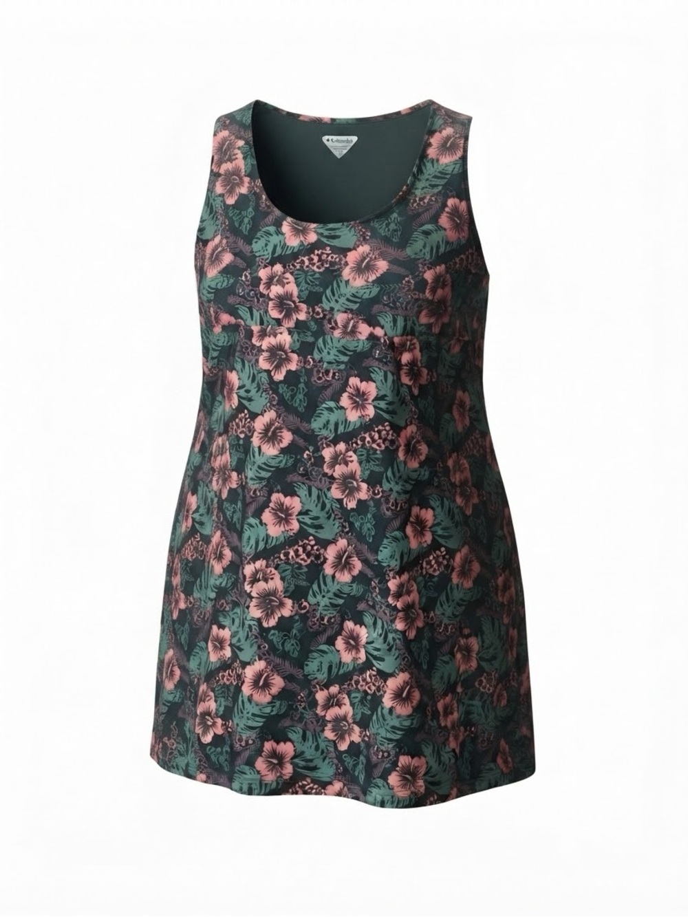 Columbia PFG Active Floral Athletic Dress Size 1XL Green | Pickleball Tennis